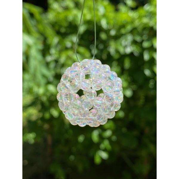 神聖幾何学フラーレン水晶 4mmレインボー水晶 宇宙エネルギー 浄化