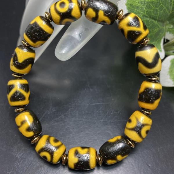 万能天珠大集合ブレスレット 如意鈎天珠.亀寿天珠.三眼天珠.虎牙天珠