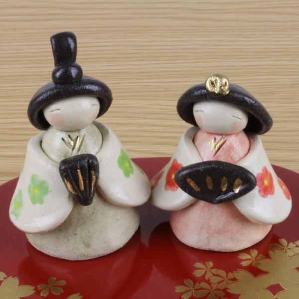 雛人形 陶器 (花踊り立雛飾り 作舎窯 HK808-862)桃の節句 初節句 雛人形 陶器 (花踊り立雛飾り 作舎窯 HK808-862)桃の節句 初節句