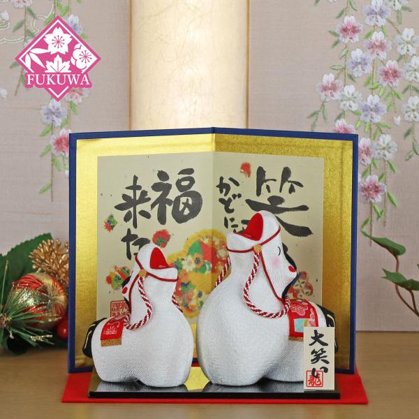 リュウコドウ 干支 置物 午 干支の置物 かわいい おしゃれ(大笑い 午