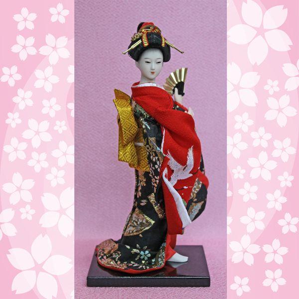 日本人形 舞踊 舞妓 扇 ２７センチ日本のお土産rn 5059 847 鶴 期間限定特別価格