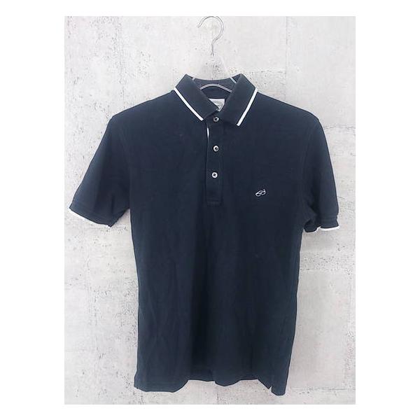 ◇ green label relaxing グリーンレーベル UNITED ARROWS 鹿の子 半袖 ポロシャツ S ブラック メンズ