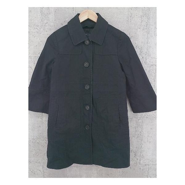 ◇ Spick&amp;Span スピック＆スパン 長袖 ステンカラー コート サイズ36 ブラック レディース