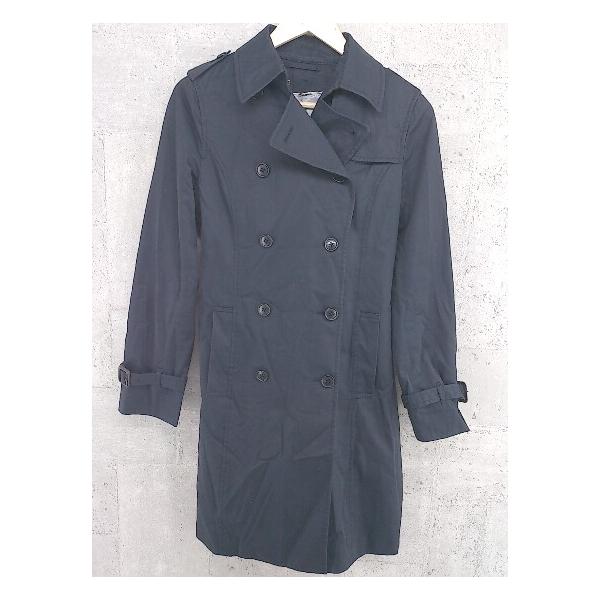 ◇ ◎ green label relaxing グリーンレーベル UNITED ARROWS 長袖 ステンカラー コート サイズ40 ネイビー レディース