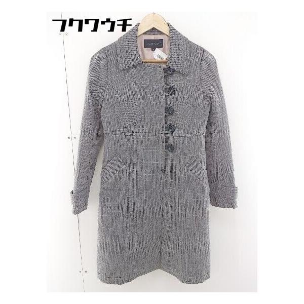 ■ JILL STUART ジル スチュアート ラメ 長袖 ステンカラーコート サイズS グレー シルバー レディース