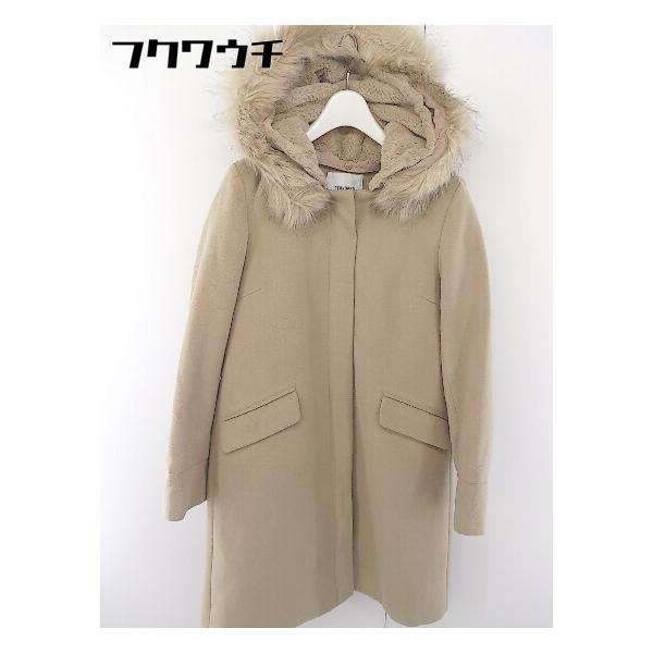 ◇ PAGEBOY ページボーイ ALICIA フェイクファー 長袖 ステンカラー コート サイズM ベージュ レディース