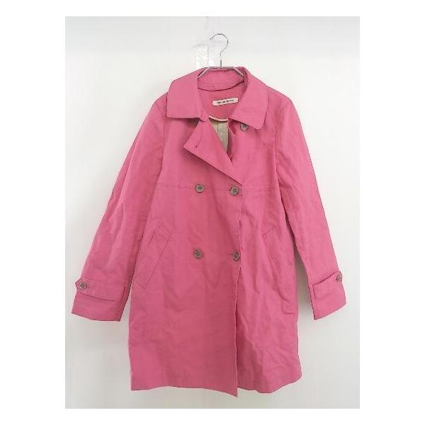 ◇ ◎ green label relaxing UNITED ARROWS 2WAY つけ襟 長袖 ステンカラーコート サイズ 38 ピンク レディース