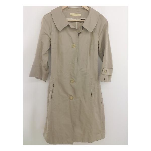 ◇ ◎ Mr＆MrsMaCLeOd ウエストリボン 長袖 ステンカラーコート サイズ 36 ベージュ レディース
