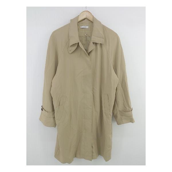◇ JEANASIS ジーナシス 襟カットオフ 長袖 ステンカラー コート サイズF ベージュ系 レディース P