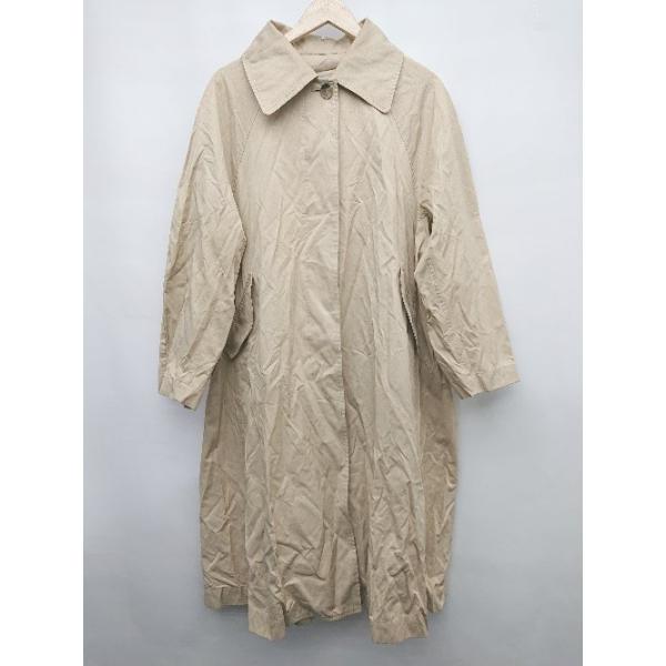 ■ forksy. フォルクシー ビッグシルエット 通勤 通学 長袖 ステンカラー コート サイズF ベージュ レディース P
