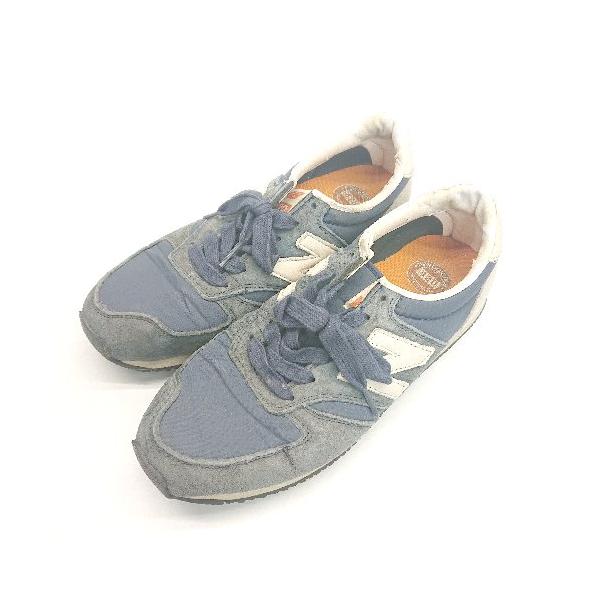 ◇ NEW BALANCE カジュアル 420 レースアップ ブランドロゴ スニーカー サイズ24.5 ブルー メンズ/レディース E