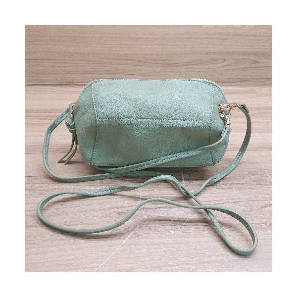 ◇ MACARONIC STYLE マカロニックスタイル ボックス型 合成皮革 ペンタゴンショルダーバッグ グリーン系 レディース E
