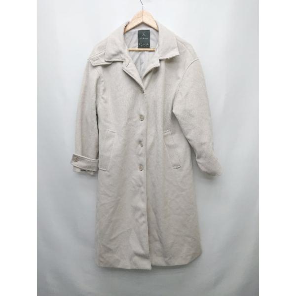 ◇ w closet ダブルクローゼット バックスリット ステンカラー 長袖 コート ライトベージュ系 レディース P