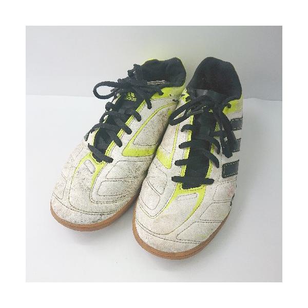 ◇ adidas アディダス V24850 スニーカー サイズ25.5 ホワイト イエロー ブラック メンズ レディース E