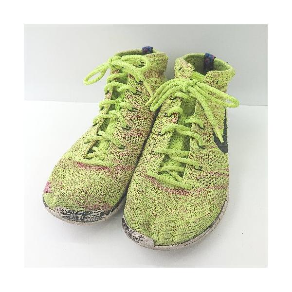 ◇ NIKE ナイキ FLYKNIT CHUNKA カラフル スニーカー サイズ表記なし ネオングリーン系 メンズ E