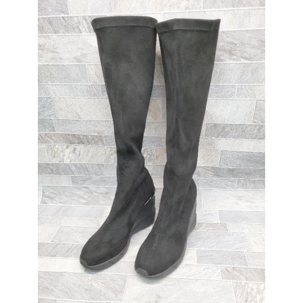 diana プラスダイアナウェッジソールストレッチブーツ黒22.5cm