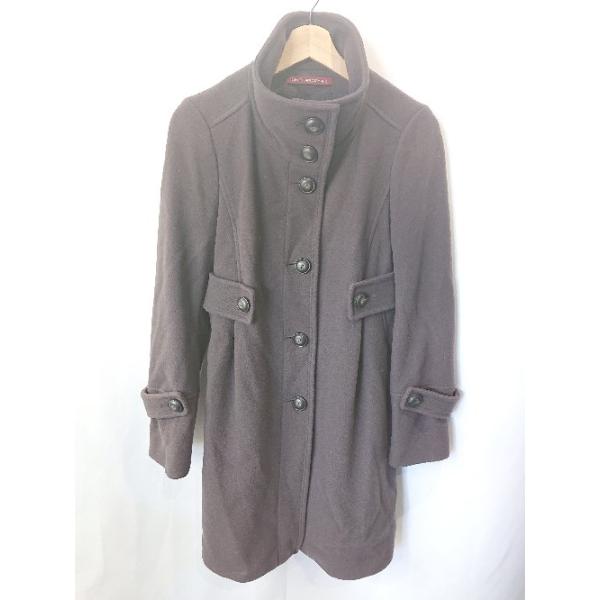 ■ comptoir des cotonniers 長袖 ステンカラーコート サイズ36 パープルアッシュ レディース E