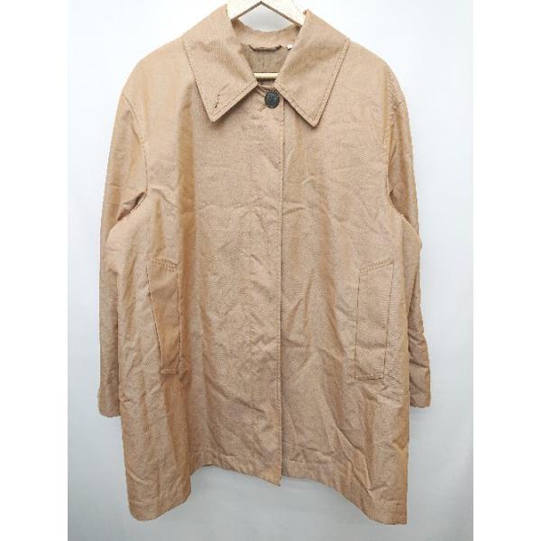 ◇ UNIQLO ユニクロ ショート 長袖 ステンカラーコート サイズL キャメル系 レディース P