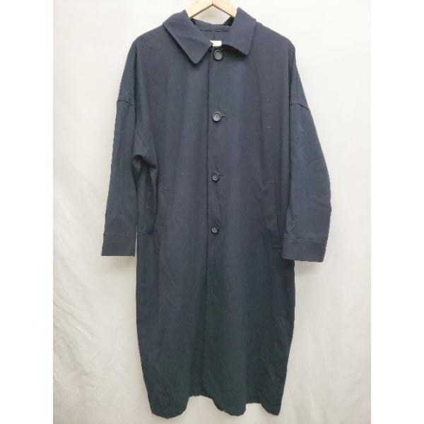 ◇ MOUSSY マウジー 長袖 ステンカラーコート サイズ1 ネイビー レディース P