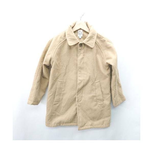 ■ ⊇ URBAN RESEARCH DOORS キッズ 長袖 ステンカラーコート サイズ135 ライトブラウン 女の子 E