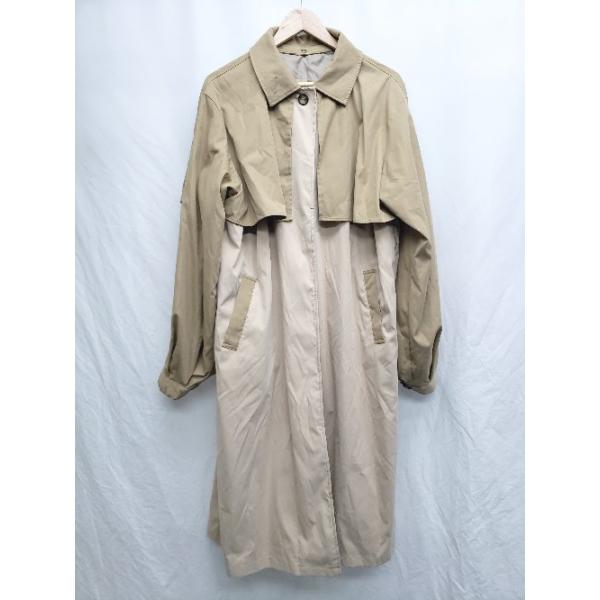 ◇ ⊇ forksy. フォルクシー 3WAY フライヨーク ロング 長袖 ステンカラー コート サイズF ベージュ レディース P