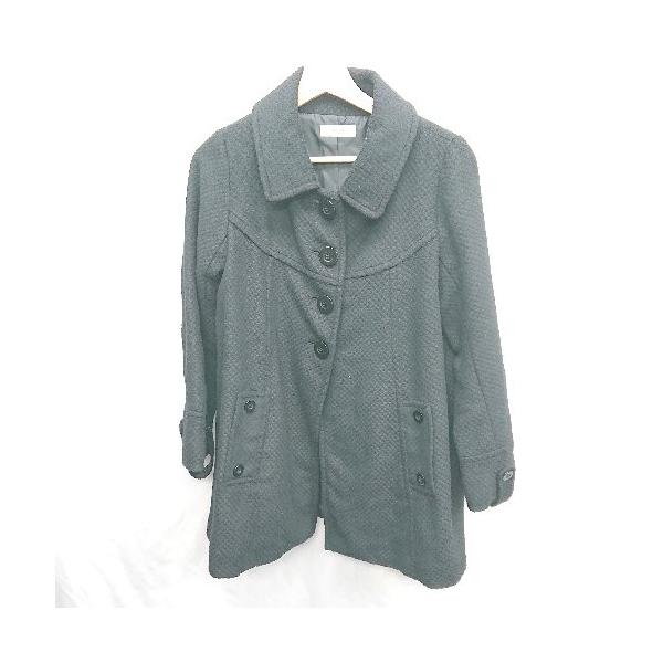 ◇ ⊇ axes femme アクシーズファム 長袖 ステンカラーコート サイズM ブラック レディース E