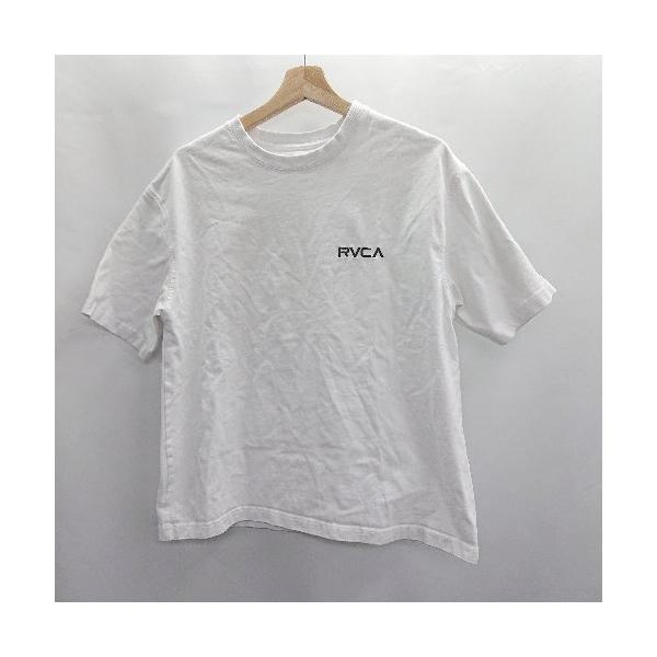◇ ⊂ RVCA ルーカ 刺繍入り 背面プリント 半袖 Tシャツ サイズS