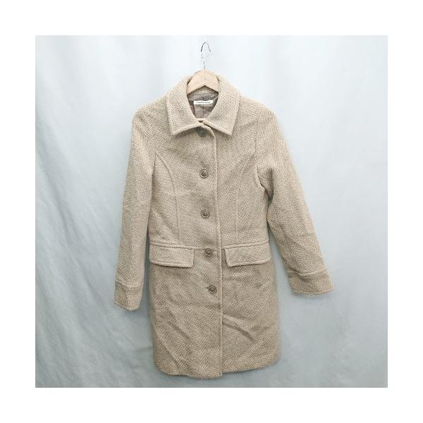 ◇ ⊇ NATURAL BEAUTY BASIC ナチュラルビューティーベーシック 長袖 ステンカラーコート サイズL ベージュ レディース E