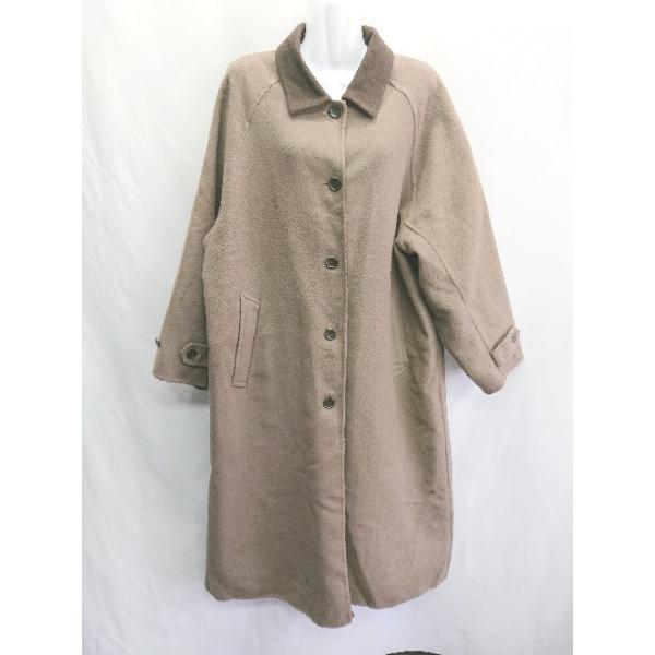 ■ ⊇ LOWRYS FARM ローリーズファーム Merinos Air 長袖 ステンカラーコート サイズF ブラウン レディース E