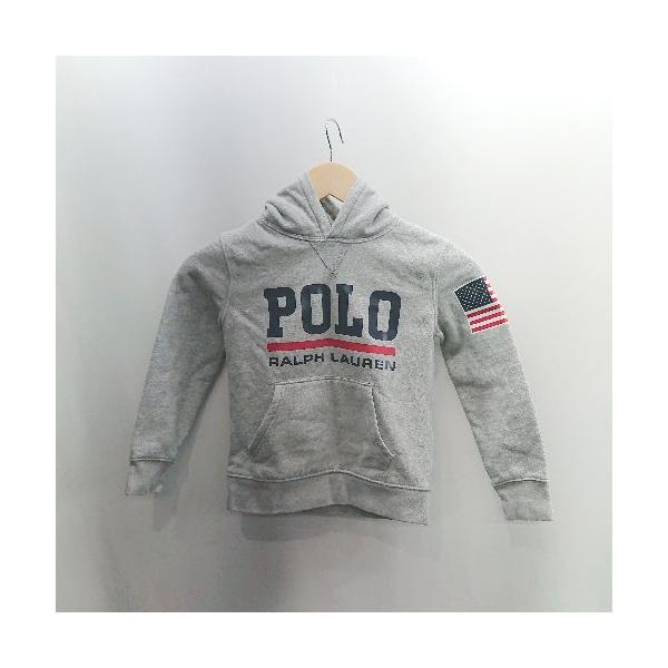 新品未使用Polo Ralph Lauren フード付きパーカー 裏起毛グレー色 POLO RALPH LAUREN ポロ ラルフローレン 長袖フード パーカー 裏