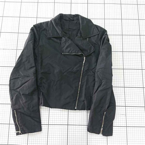 ◇ ⊇ Theory セオリー ライダース風 長袖 ナイロンジャケット サイズ2