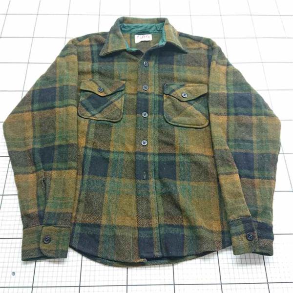 ◇ ⊇ キャンパス CAMPUS C.P.O. チェック柄ウールシャツジャケット メンズ M E