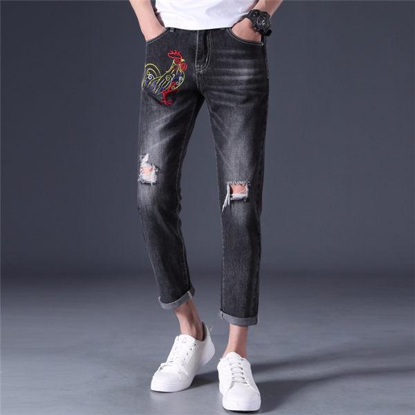 デニムパンツ メンズ 刺繍ジーンズ ダメージデニム ジーンズ 刺繍 鳥 ジーパン ジーンズ スキニージーンズ スリムパンツ おしゃれ お兄系 送料無料 Couwuyi0039 服屋123 通販 Yahoo ショッピング