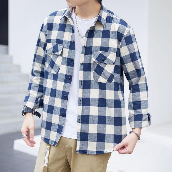 メンズ 長袖シャツ ブルー チェック柄 紳士服 黒シャツ 長袖 メンズポロシャツ チェックシャツ ボタンダウン カジュアルシャツ 春秋 新作 送料無料 Cscxnen0010 服屋123 通販 Yahoo ショッピング