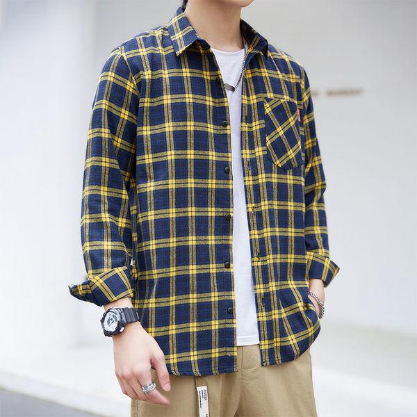 メンズ 長袖シャツ レット イエロー 開襟シャツ お兄系 シャツ 大きいサイズ ボタンダウンシャツ ボタンダウン カジュアル 春秋 新作 送料無料 Cscxnen0011 服屋123 通販 Yahoo ショッピング