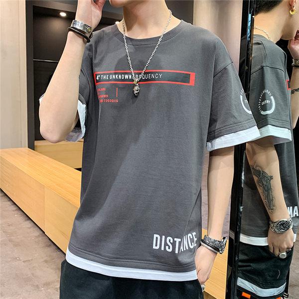 Tシャツ メンズ 半袖tシャツ 重ね着 Tシャツ クルーネック 英語文字プリント 吸汗速乾 半袖 半そで Tシャツ 夏服 Duenxiun0112 服屋123 通販 Yahoo ショッピング