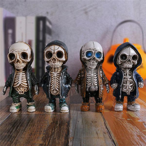 ハロウィン　骸骨　置き物 ハロウィン 骸骨 飾り ファッションクリエイティブの置物