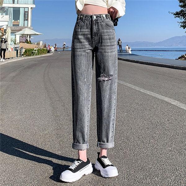 デニムパンツ レディース ロング丈 デニムパンツ ジーンズ Gパン パンツ ダメージ加工 カジュアル デニムパンツ ハイウエスト 美脚 春夏 送料無料 Fukzknr 服屋123 通販 Yahoo ショッピング