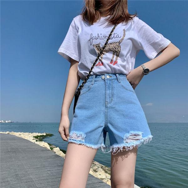 ショートパンツ レディース デニム ショーパン 短パン ジーンズ ダメージデニム ダメージ加工 ボトムス 旅行 リゾート 海 プール 春夏 Fvdunnv0027 服屋123 通販 Yahoo ショッピング