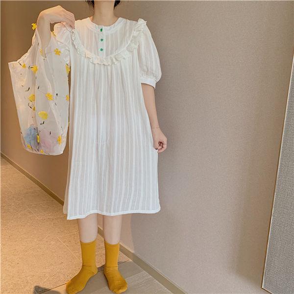 ワンピースパジャマ ルームウェア レディース 半袖 可愛い 無地 薄手 涼しい 部屋着 ホテル 春夏用 パジャマ 送料無料 Hjshuiyi095 服屋123 通販 Yahoo ショッピング