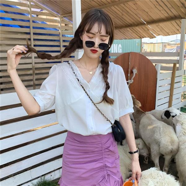 ブラウス レディース 夏 半袖 おしゃれ シャツ ファッション オフィス カジュアル 夏服 お洒落 大人 可愛い 50代 40代 30代 代 送料無料 Kbvksp 服屋123 通販 Yahoo ショッピング