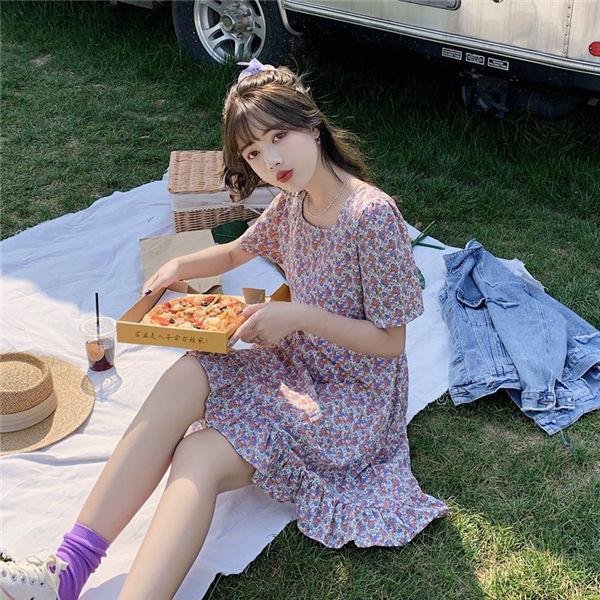 ワンピース レディース 半袖 可愛い オシャレ 花柄 ビーチスカート ワンピース 海外旅行 夏服 長脚 美脚 夏スカート 送料無料 Lyqnvg0040 服屋123 通販 Yahoo ショッピング