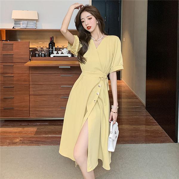 ワンピース レディース 半袖 可愛い オシャレ 体型カバー ワンピース 海外旅行 夏服 長脚 美脚 夏スカート 送料無料 Lyqnvg0050 服屋123 通販 Yahoo ショッピング