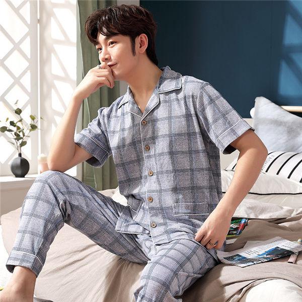 パジャマ メンズ 半袖 夏 ルームウェア パジャマ 前開き 上下セット ナイトウェア チェック柄 ズボン コットン 寝巻き 寝間着 部屋着 春夏 おしゃれ 送料無料 Menshui0009 服屋123 通販 Yahoo ショッピング