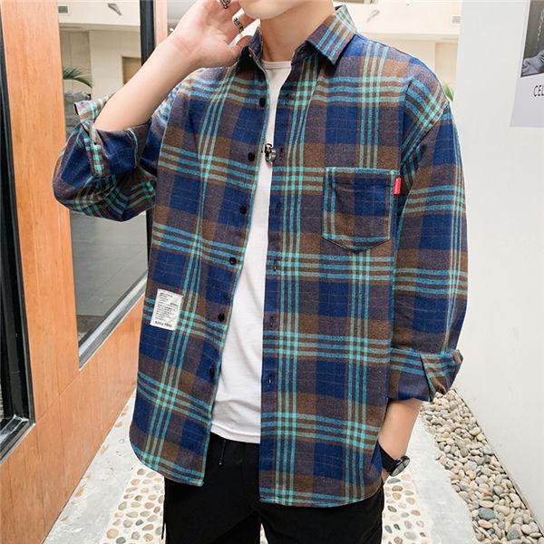 長袖シャツ メンズ オシャレ チェックシャツ 前ポケット 長袖 仕事用シャツ 前開き ゆったり かっこいい 大きいサイズ 男性 春秋 送料無料 Mtyuknen0042 服屋123 通販 Yahoo ショッピング