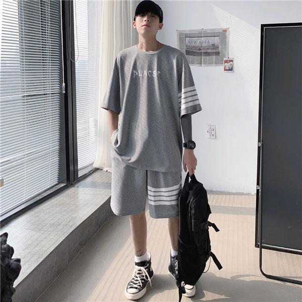 5☆好評 セットアップ グレー ストリート Tシャツ 短パン 2XL ★新品未使用★ スポーツウェア タイダイ柄 半袖 短パン セットアップ 上下 紫