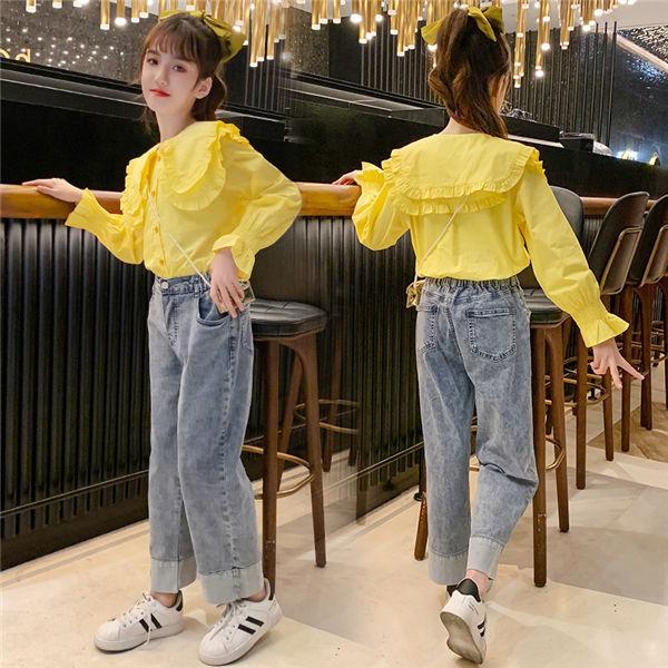 セットアップ 上下セット 女の子 ファッション トップス デニムパンツ 可愛い ガールズ ジュニア オシャレ 人気 カジュアル 春秋 通園 通学 運動着 Ttkbmgp 服屋123 通販 Yahoo ショッピング