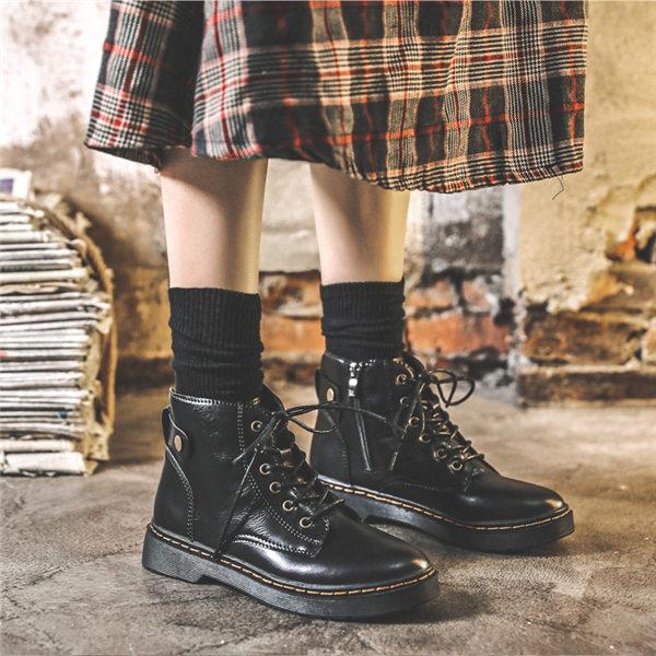 ブーツ レディース ショートブーツ チャッカブーツ フラットシューズ レディース レースアップ 黒 ブーツ シューズ 走れる アウトドア 秋冬 送料無料 Yorexue 服屋123 通販 Yahoo ショッピング