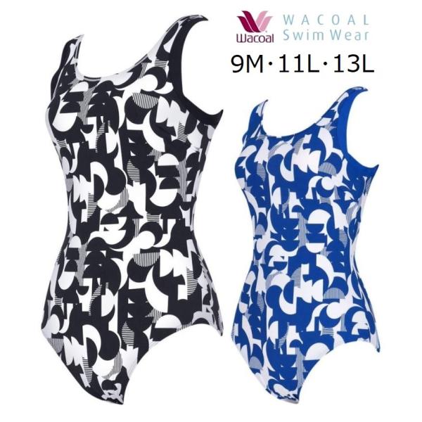 ワコールスイムウェア　シェイプアップ ワンピース 水着　SWO553　サイズ/9M・11L・13L　カラー/GY　　★NEWモデル★