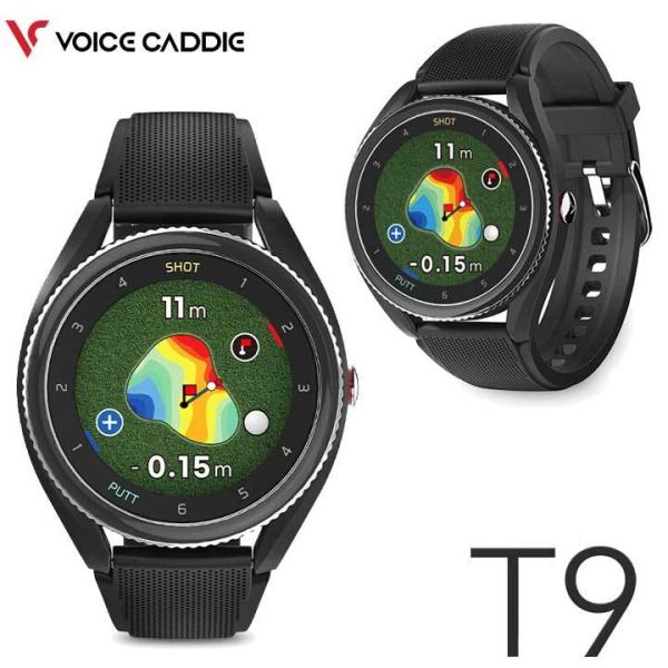 ボイスキャディ T9 ブラック　腕時計型 GPSゴルフナビ 距離測定器 ゴルフウォッチ VOICE CADDIE T9　即納
